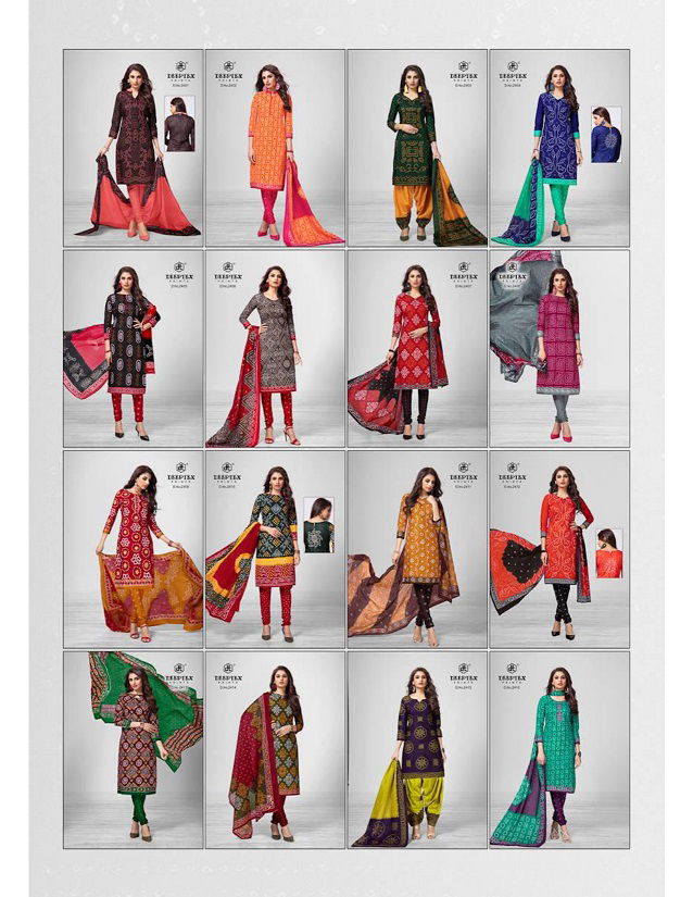 Deeptex Classic Chunaris 24 Latest Fancy Designer Casual Regular Wear Printed Cotton Dress Material Collection
